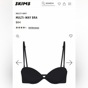 SKIMS Multi-Way Bra in Onyx